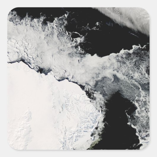 Meereis im südlichen Ozean Quadratischer Aufkleber (Vorderseite)