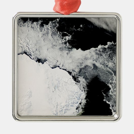 Meereis im südlichen Ozean Silbernes Ornament (Vorne)