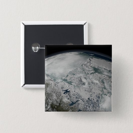 Meereis über Nordamerika Button (Vorne & Hinten)