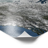 Meereis über Nordamerika Fotodruck (Ecke)