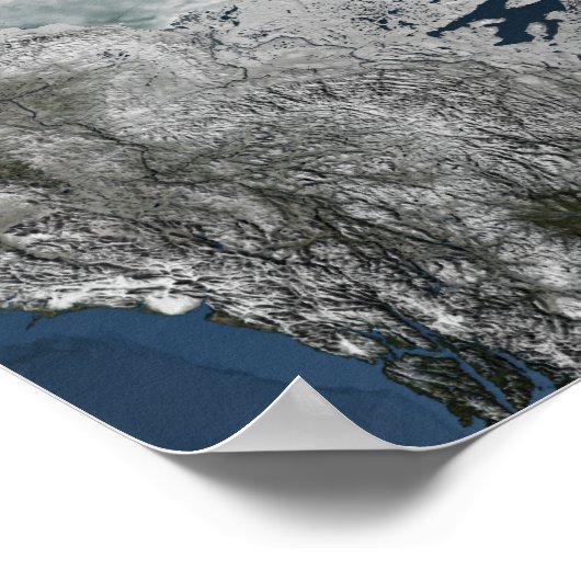 Meereis über Nordamerika Poster (Ecke)