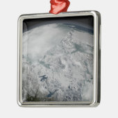 Meereis über Nordamerika Silbernes Ornament (Links)