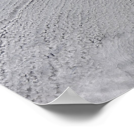 Meereis und Nebenstraßen im Beringmeer Poster (Ecke)