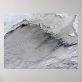 Meereis und Nebenstraßen im Beringmeer Poster (Vorne)