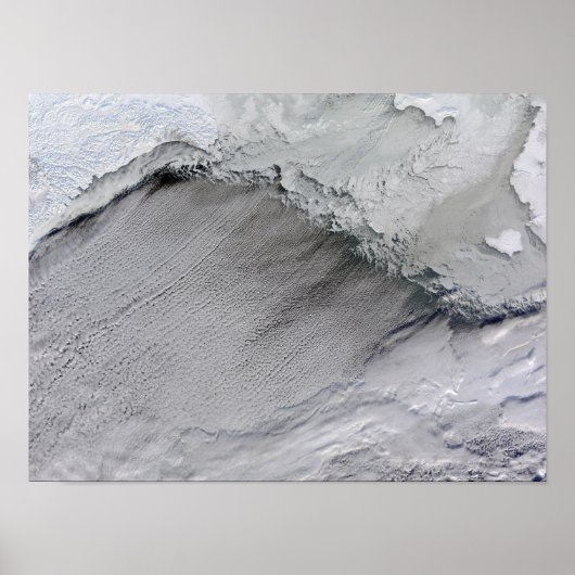 Meereis und Nebenstraßen im Beringmeer Poster (Vorne)