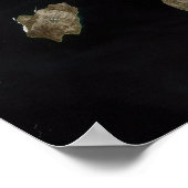 Meereis und Sedimente in Nunavut, Kanada Poster (Ecke)