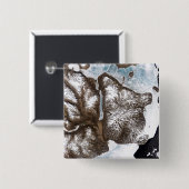 Meereislinien im Osten Grönlands Button (Vorne & Hinten)