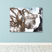 Meereislinien im Osten Grönlands Leinwanddruck (Insitu (Holzboden))