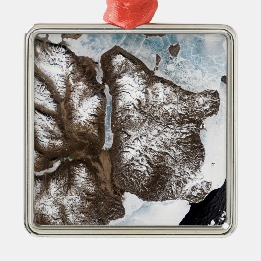 Meereislinien im Osten Grönlands Ornament Aus Metall (Vorne)