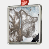 Meereislinien im Osten Grönlands Ornament Aus Metall (Links)