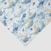 Meeres-Boote mit Wal-Decoupage Seidenpapier (Ausschnitt)