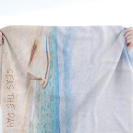 Meeres-Der Tag erbarmungslos Fischerboot Fleecedecke