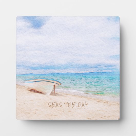 Meeres-Der Tag erbarmungslos Fischerboot Fotoplatte (Vorderseite)