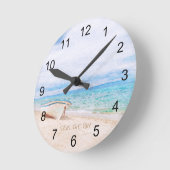 Meeres-Der Tag erbarmungslos Fischerboot Runde Wanduhr (Winkel)