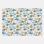 Meeres-Haifische Fische Kinder Kind Geburt Geschenkpapier Set (Vorderseite 2)