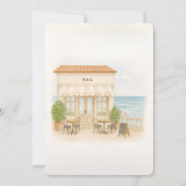 Meeres-Hochzeit an der Küste speichern Sie das Dat Einladung (Rückseite)