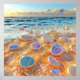 Meeres Sand und Kiesel Poster