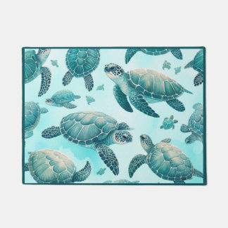 Meeres-Schildkröten Freunde Fußmatte