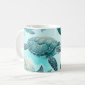Meeres-Schildkröten Freunde Kaffeetasse (Vorderseite Links)