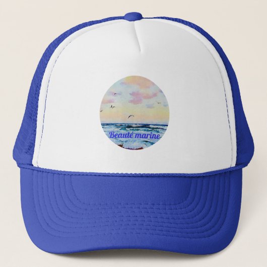 Meeres-Schönheit-Aquarell Truckerkappe (Vorderseite)