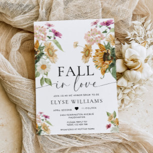 Meeres Sonnenblumen Rückgang in der Liebe Herbst B Einladung