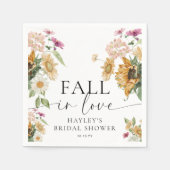 Meeres Sonnenblumen Rückgang in der Liebe Herbst B Serviette (Vorderseite)