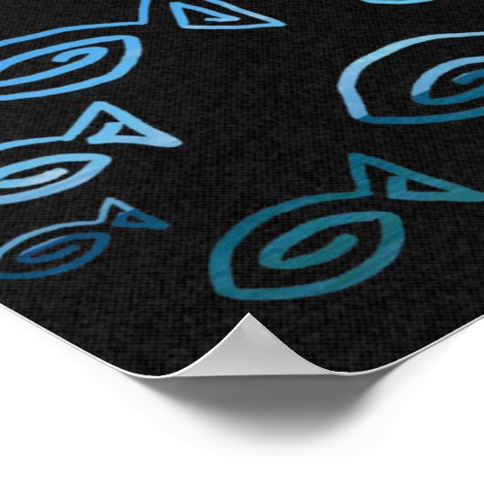 Meeres- und Himmelsfischerei Poster (Ecke)