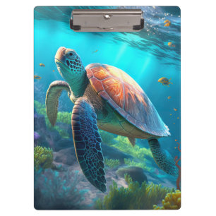 Meeres-Wildlife-Clipboard mit Bild einer Meeressch Klemmbrett
