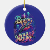 Meeresabenteuer Eine lebendige Meeresschildkröte Keramik Ornament (Hinten)