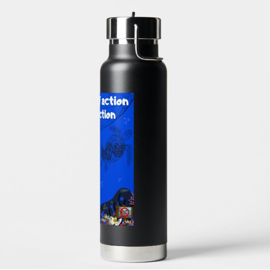 Meeresaktion und Reaktion Trinkflasche (Links)