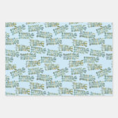 Meeresalgen-Blätter Wasserfarbene Natur Botanische Geschenkpapier Set (Vorderseite 3)