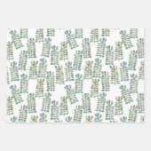 Meeresalgen-Blätter Wasserfarbene Natur Botanische Geschenkpapier Set (Vorderseite)
