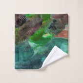 Meeresalgen oder Seekorallen mit Wellenwirkung Badhandtuch Set (Waschlappen)