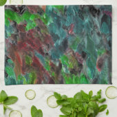 Meeresalgen oder Seekorallen mit Wellenwirkung Geschirrtuch (Gefaltet)