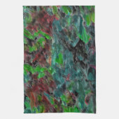 Meeresalgen oder Seekorallen mit Wellenwirkung Geschirrtuch (Vertikal)