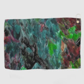 Meeresalgen oder Seekorallen mit Wellenwirkung Golfhandtuch (Horizontal)