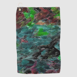 Meeresalgen oder Seekorallen mit Wellenwirkung Golfhandtuch