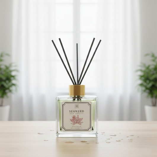 Meeresalgen-Reed-Diffuser-Etikett Quadratischer Aufkleber