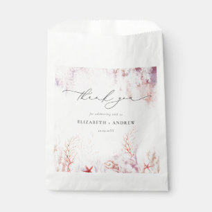 Meeresalgen Seashell Watercolor Wedding Geschenktütchen