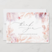 Meeresalgen | Seashell Wedding Dankeskarte (Vorderseite)