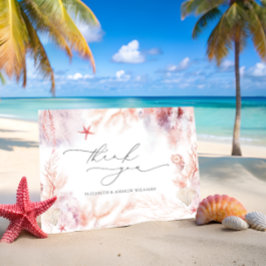 Meeresalgen | Seashell Wedding Dankeskarte