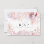Meeresalgen | Seashell Wedding RSVP Card Karte (Vorderseite)