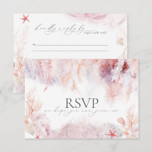 Meeresalgen   Seashell Wedding RSVP Card Karte