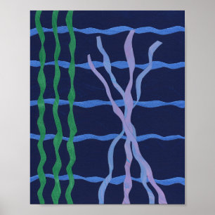 Meeresalgen und Korallen im Ozean Abstract Poster