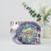 Meeresanemone im Wasser Postkarte (Stehend Vorderseite)