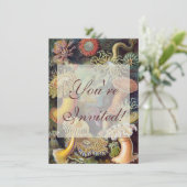 Meeresanemone Wissenschaftlicher Natur Einladung (Stehend Vorderseite)