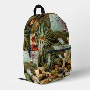 Meeresanemonen, Vintage Meerestiere Bedruckter Rucksack