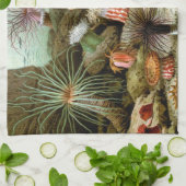 Meeresanemonen, Vintage Meerestiere Handtuch (Gefaltet)