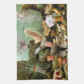 Meeresanemonen, Vintage Meerestiere Handtuch (Vertikal)