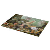 Meeresanemonen, Vintage Meerestiere Schneidebrett (Ecke)